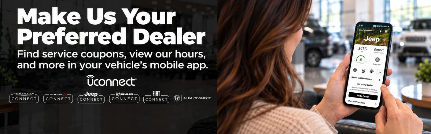 uconnect® make us your preferred dealer | Tehrani Motor Company CJDR in Valentine NE