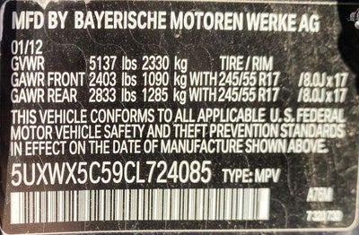 2012 BMW X3 xDrive28i